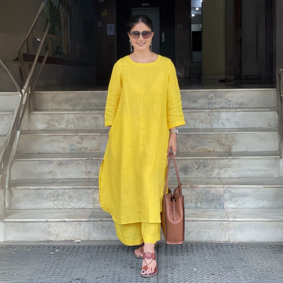 Elegant Everyday Yellow Kurta Set