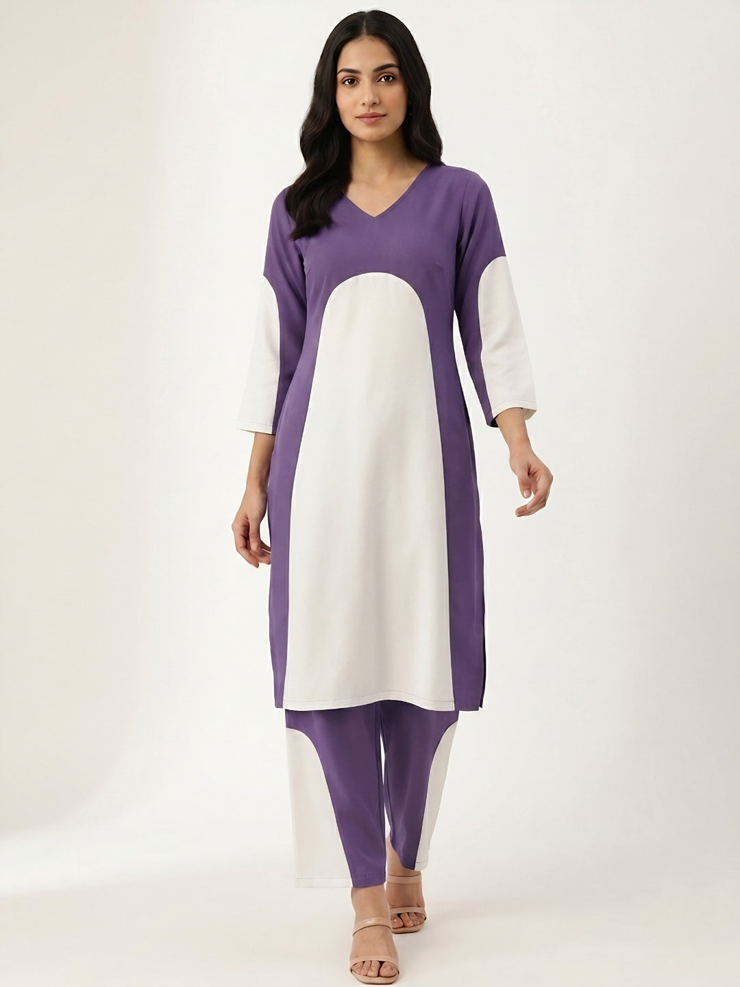 Premium Polyester Lavender Co-Ord Set