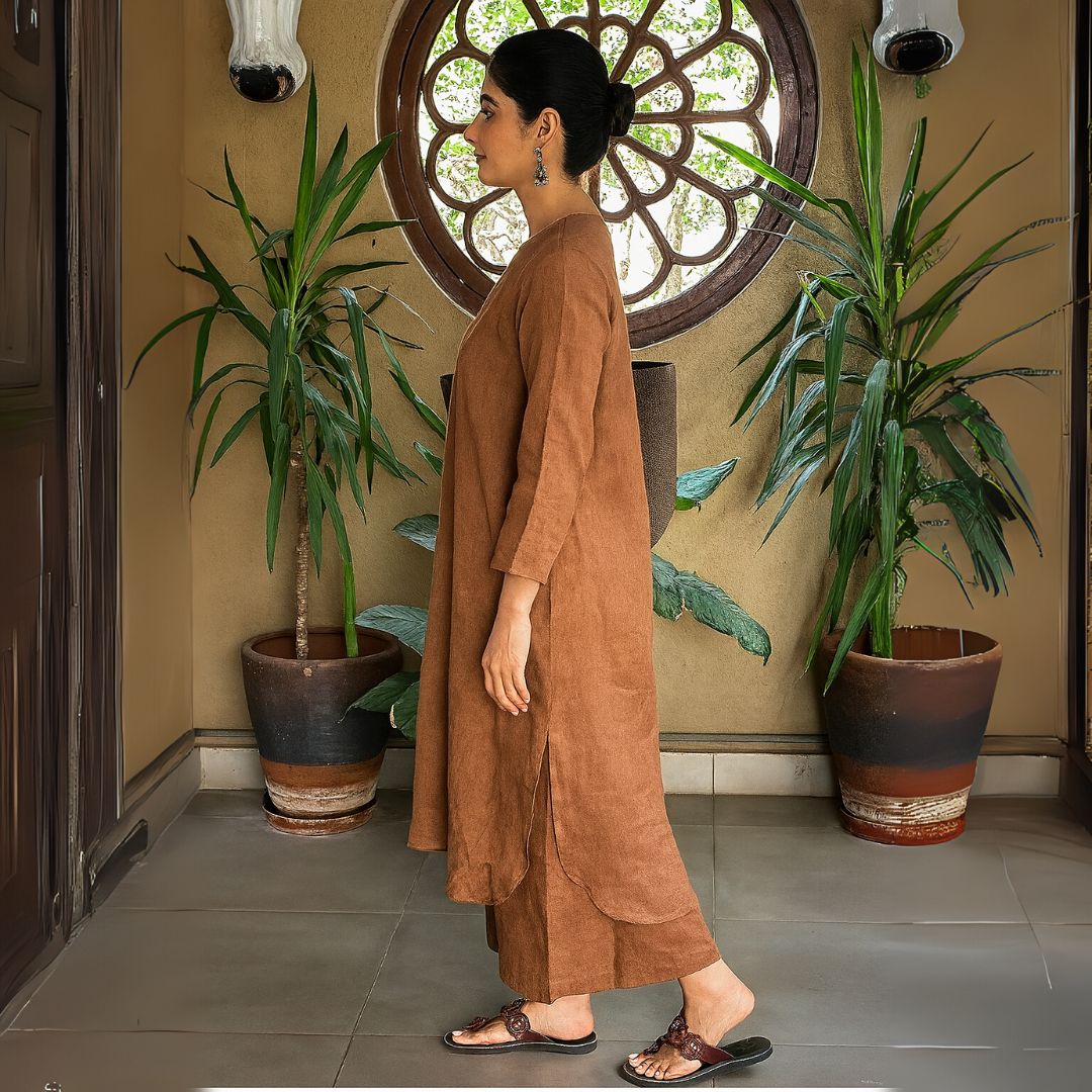 Elegant Everyday Brown Kurta Set