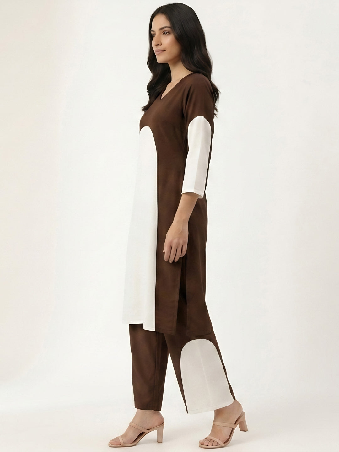 Polyester Brown Co-Ord Set