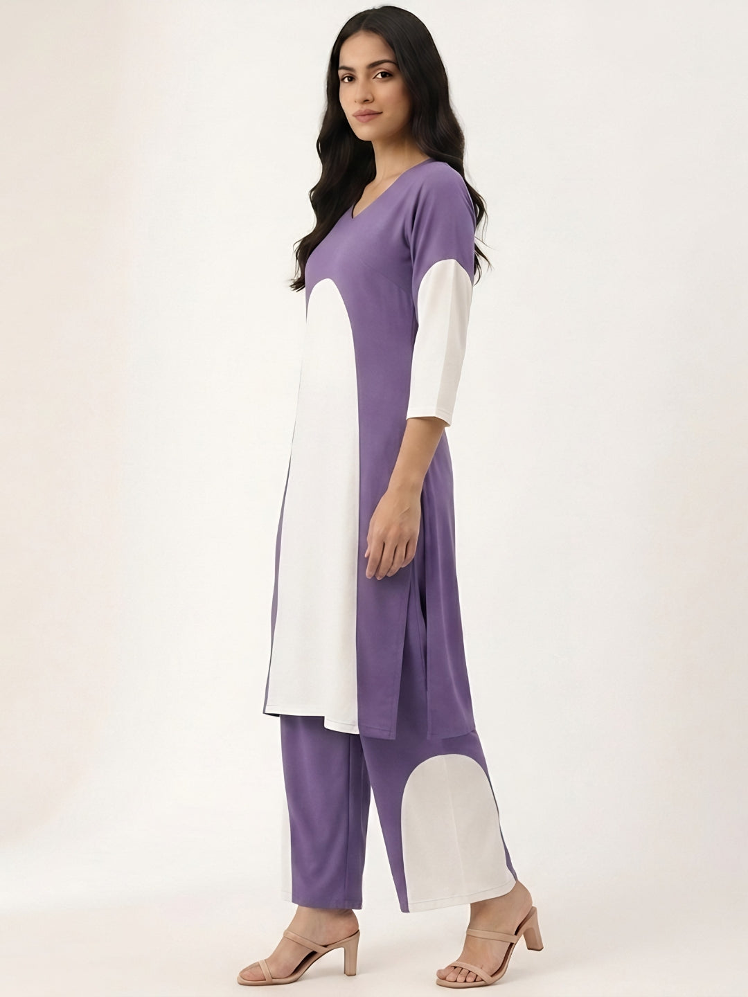 Polyester Lavender Co-Ord Set