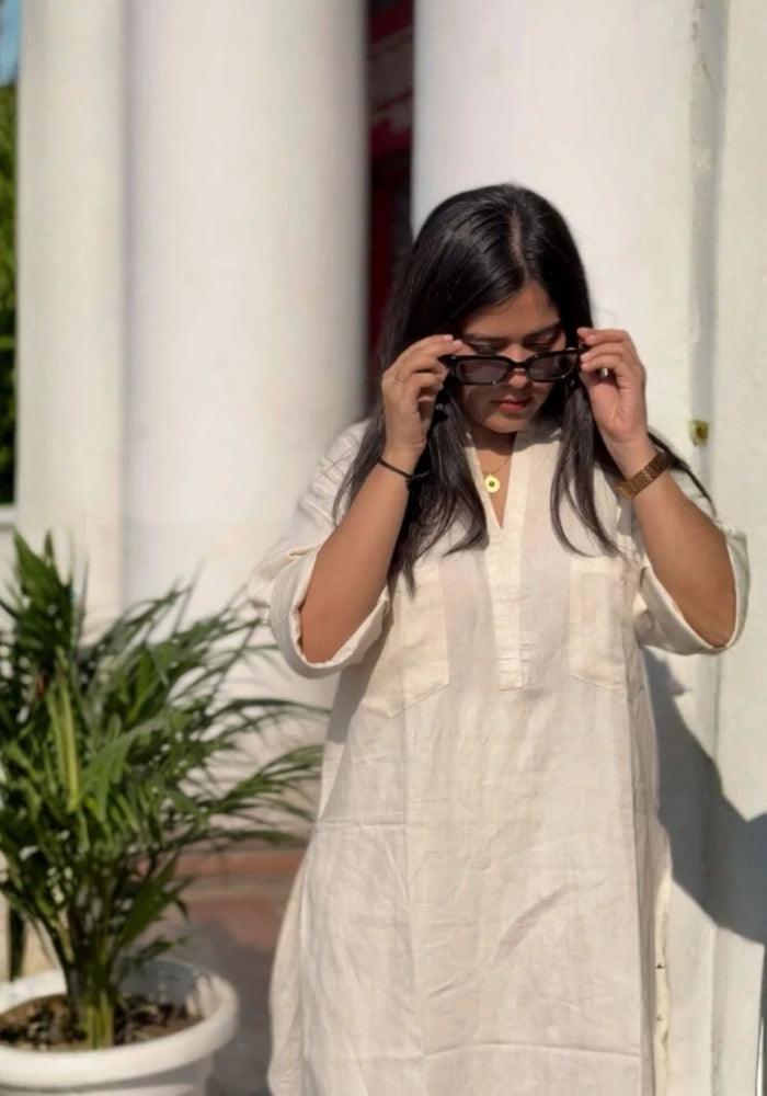 Aathado cream casual co-ord set for women online