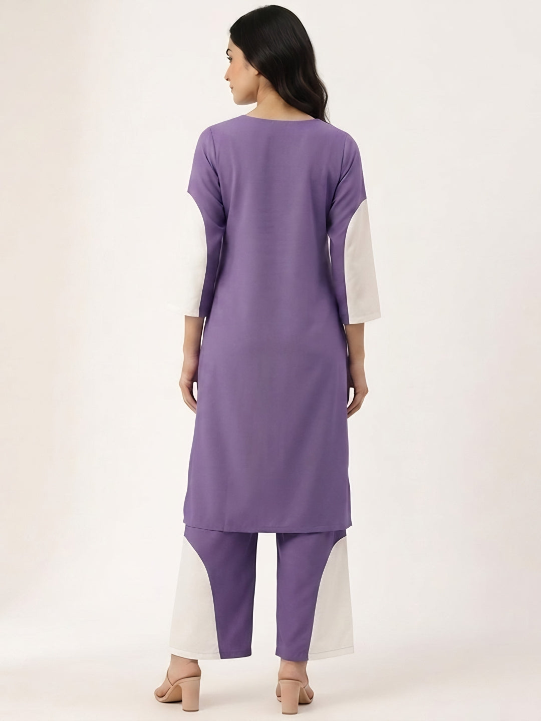 Polyester Lavender Co-Ord Set for Women