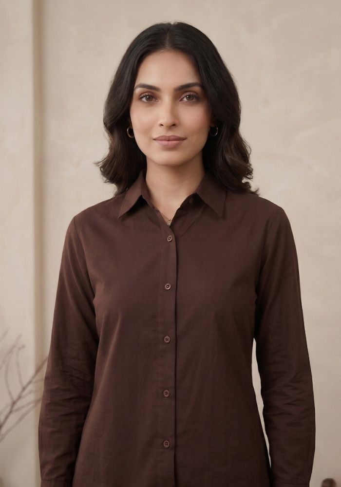 Women’s Premium Cotton Shirt & Flared Pant Co-Ord Set Online