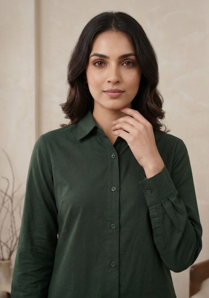 Premium Cotton Shirt & Flared Pant Co-Ord Set