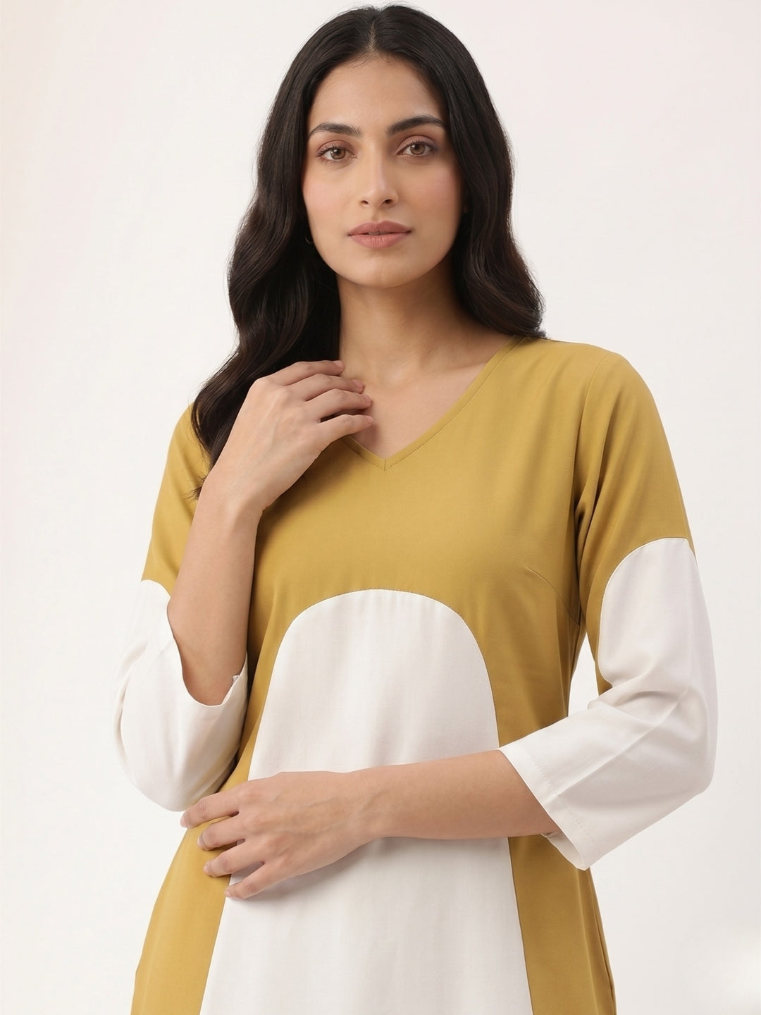 Polyester Mustard Co-Ord Set for Women