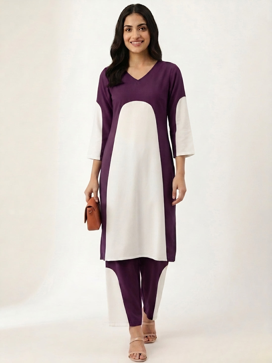 Premium Polyester Wine Co-Ord Set