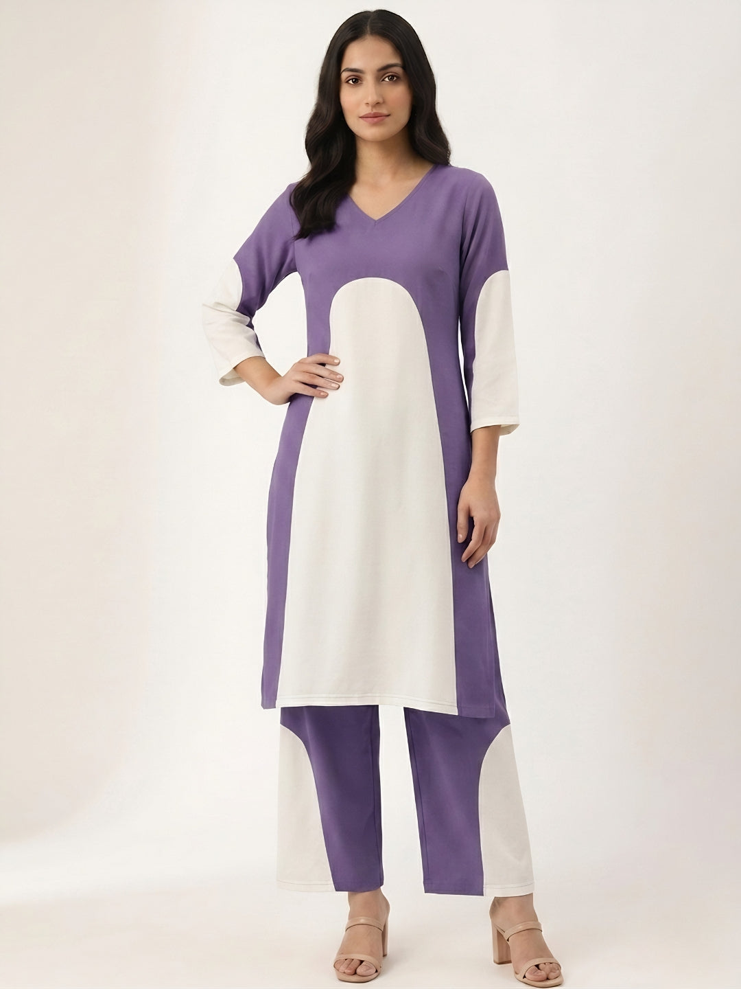 Premium Polyester Lavender Co-Ord Set