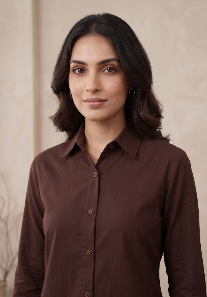 Women’s Premium Cotton Shirt & Flared Pant Co-Ord Set | Smart Casual Outfit