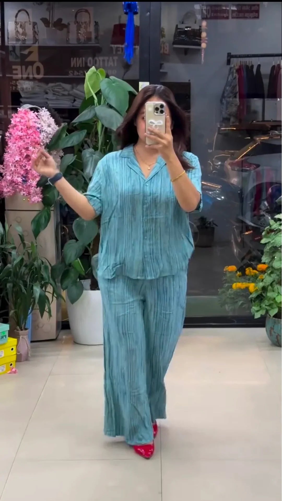 Designer Pure Linen Co-ord Set | Summer Wear Outfit