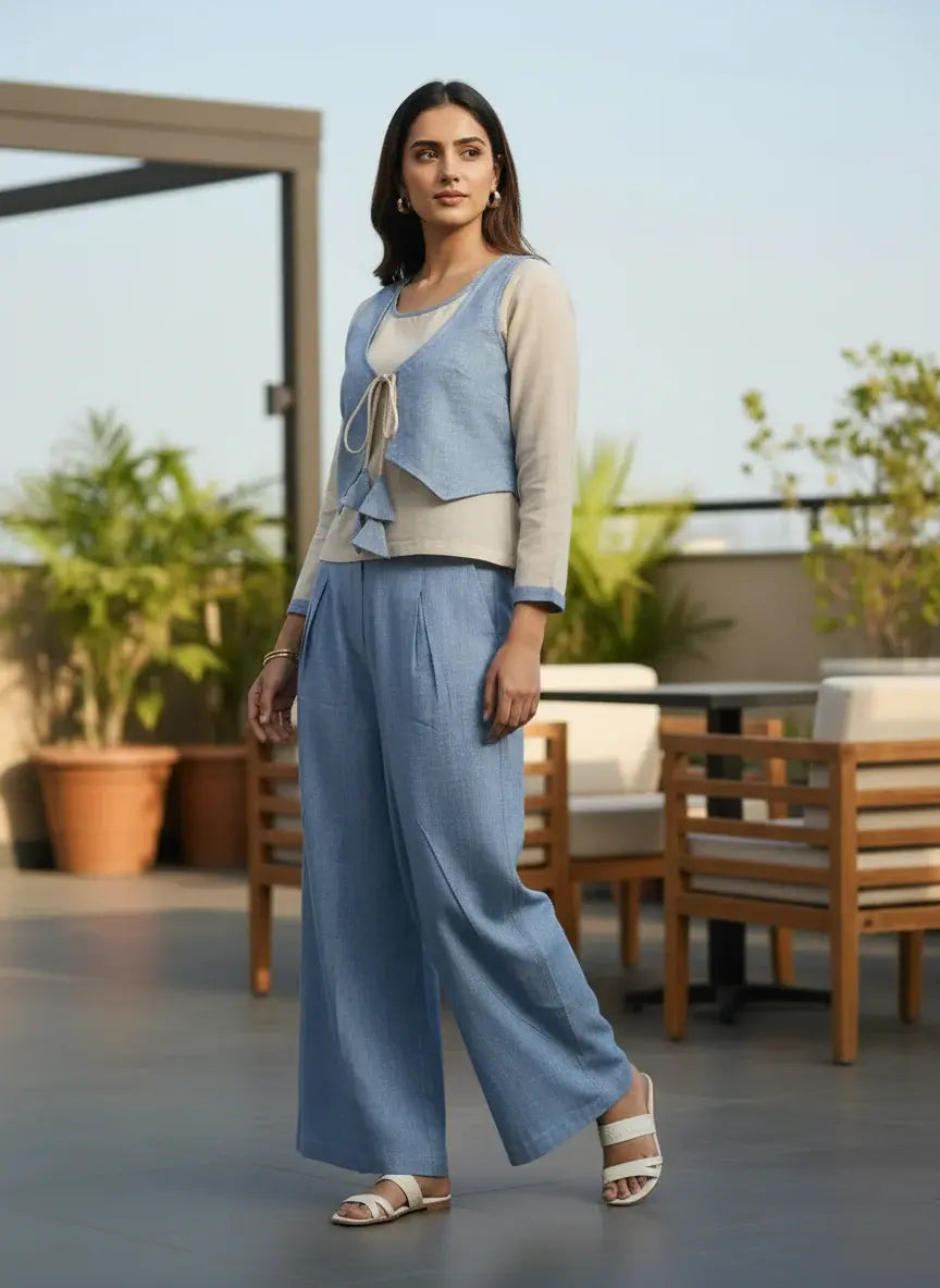 Sky Blue Summer Co-Ord Set