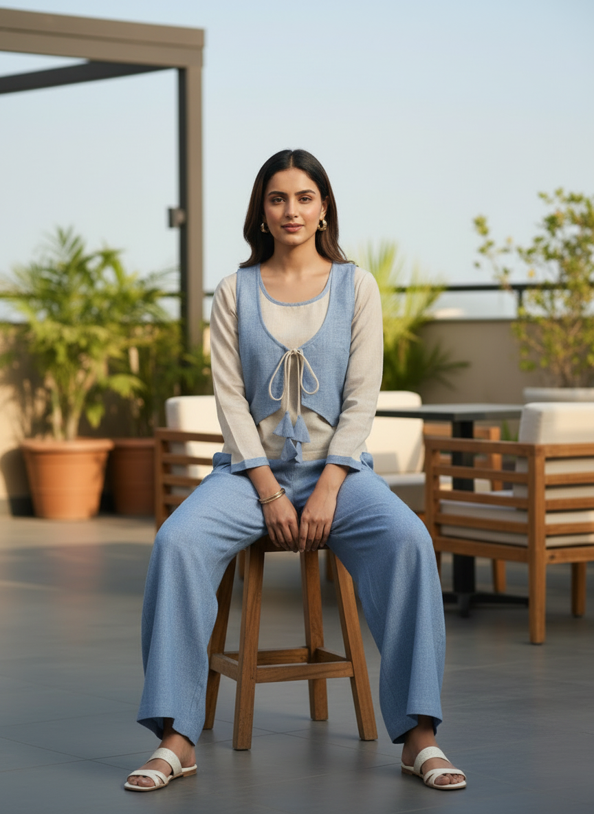 Women Linen Co-Ord Set - Casual Summer Outfit