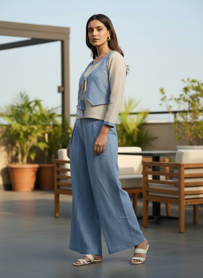 Women Linen Co-Ord Set - Casual Summer Outfit