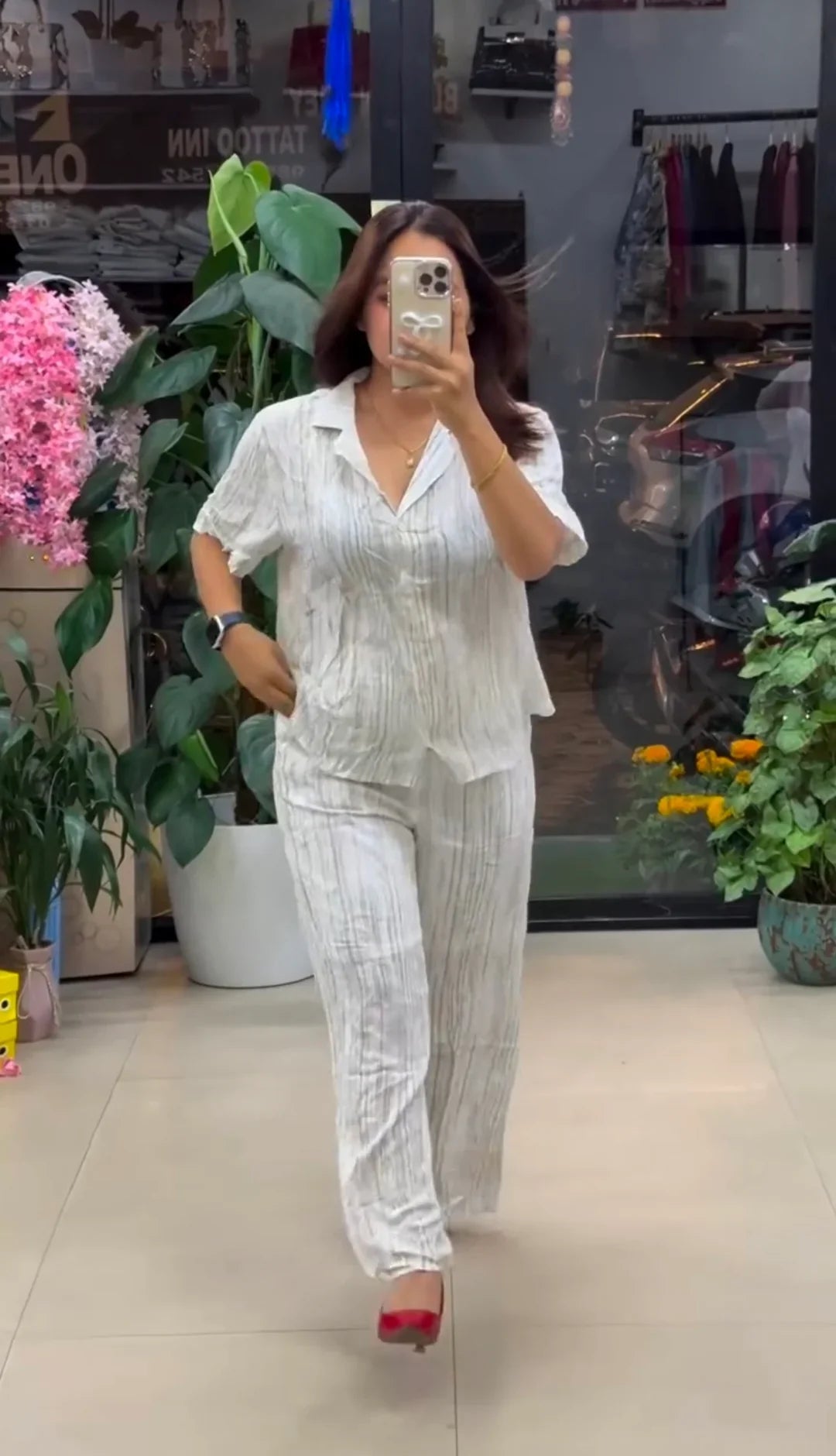 Designer Pure Linen Co-ord Set | Summer Wear Outfit