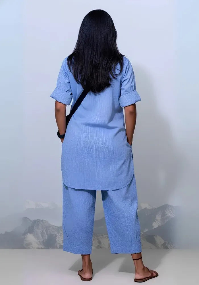 blue casual co-ord set for women