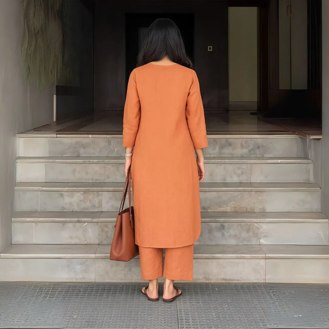 co-ord set orange